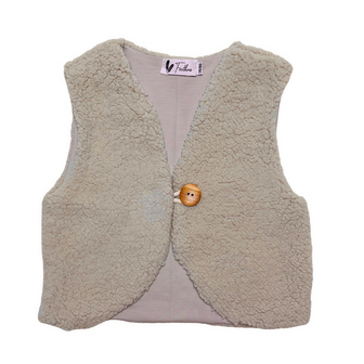 Teddy Gilet - licht beige