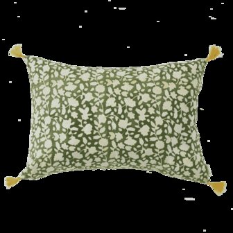 Bonheur du Jour - Cushion Tupia Yaya vert