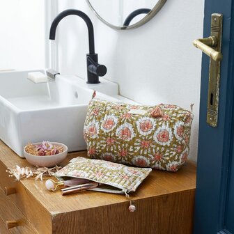 Bonheur du Jour - Toilet pouch -  Margotte - Kaki - L