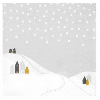 Rader - napkin - snowscape