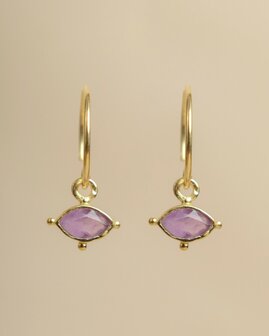 Muja Juma - Earring - Goldplated -Tiwi - Amethyst