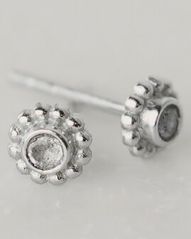 Muja Juma - Earring - silver - Stud labradorite sunny