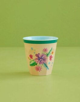 Rice - Melamine Cup - Cr&egrave;me - Arda Bloom Print