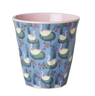 Rice - Melamine Cup - Blauw - Swan Lake Print