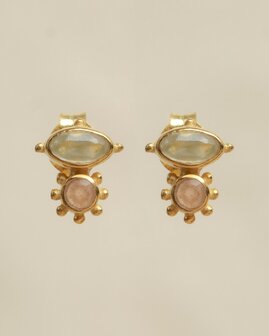 Muja-Juma- Earring - stud - goldplated - oval - GUARANI - Prenite